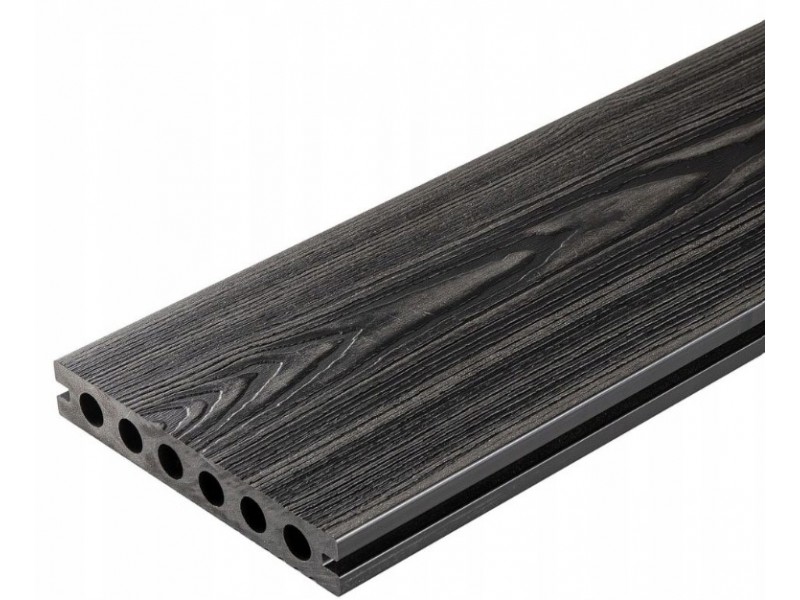 Террасная доска серия PRO с 3D-тиснением ARBORPLAST (143x25) (3000 мм, графит)