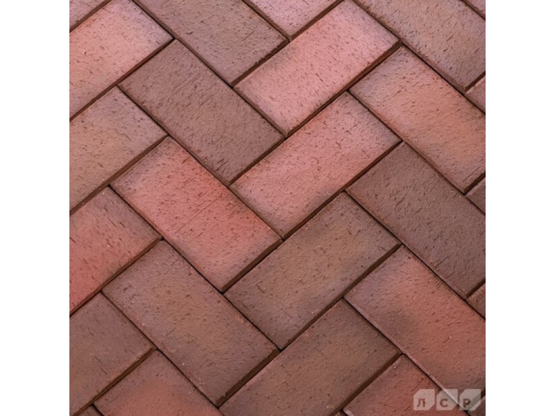 Клинкер тротуарный красный флеш НОТТИНГЕМ